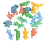 FRCOLOR 18pcs Mini Resin Frog and Lizard Figures with Realistic Design, Versatile Decoration for DIY Crafting and Micro Landscape Decor in Offices and Homes
