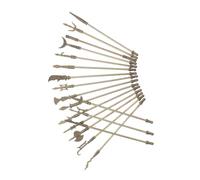 FRCOLOR 18pcs Mini Zinc Alloy Chinese Arms Ornaments Miniature Craft with High Realism and Detailed Design Convenient for Home Decor and Cognitive Learning Plaything