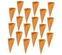 FRCOLOR 18pcs Miniature Empty Ice Cream Cone DIY Charm Realistic Ice Cream Cone Model for Phone Case Decor Dollhouse Decoration and Wear Resistant Artificial Display