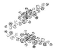 FRCOLOR 1pair Elegant Rhinestone Shoe Clips Buckles Removable Bridal Accessories for High Heels Wedding Party Sparkling Shoe Charms DIY Decoration for Women