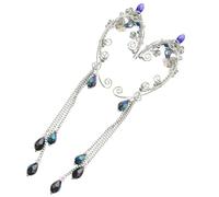 FRCOLOR 1Pair Elf Ear for Women Non Pierced Fantasy Ear Jewelry Stylish Ear Wrap for Festivals for Teen Durable Elegant Design