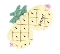 FRCOLOR 1pc Adorable Plush Sleep Mask Pineapple Pattern Eye Mask Sleep Blindfold Built Lash