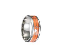 FRCOLOR 1PC Couples Mood Rings Stylish Electrocardiography Finger Ring for Unisex Luminous Orange Design present for Parties and Weddings