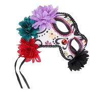 FRCOLOR 1Pc Creative Halloween Cosplay Mask Ghost Design Party Facial Mask for Festivals Dress Up and Costume Events for Women and Flame Purple Color