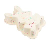 FRCOLOR 1pc Easter Rabbit Shaped Cake Mold Candy Color Baking Gadget Flexible and Safe for Oven Microwave Dishwasher Use Creative Toast and Chiffon Cake Accessory