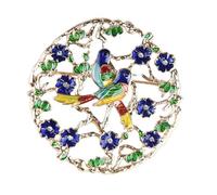 FRCOLOR 1Pc Enamel Bird Brooch Fashion Wreath Pin Stylish Clothing Accessory for Women for Mother Day Weddings Birthdays and Special Occasions