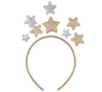FRCOLOR 1pc Gillter Star Headband,Christmas Durable Pentagram Bopper Hair Band Gold Silver Stars Hair Accessories for Festival Holiday