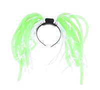 FRCOLOR 1Pc LED Flash Braid Headband Green Luminous Tube Hair Accessory for Halloween Parties Concerts and Festivals Fun and Festive Hair Decoration with Off Switch