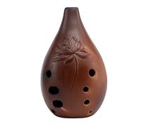 FRCOLOR 1PC Professional Xun Ceramic Ocarina Traditional Chinese Flute for Beginners Artists Performers Key Random Style Authentic Wind Instrument with Pure Sound