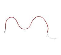 FRCOLOR 1Pc Red Beaded Necklace for Women Individual Character Single Layer Jewelry Rice Bead Design Chic Elegant Fashion Accessory for Any Outfit