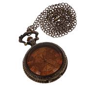 FRCOLOR 1pc Vintage Relief Pocket Watch with World Map Design Embossed Craftsmanship for Father Day Elegant Finish Battery Operated Movement Unisex