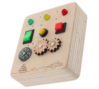 FRCOLOR 1Pc Wooden Sensory Busy Board for Educational Plaything for Early Development Safe High Grade Material Design Engaging Switch Circuit Fun for Years Old