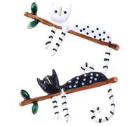 FRCOLOR 1set Adorable Cat Brooch Set for Women Charming Jewelry Pins for Hats Jackets and Clothes Elegant Accessories for Anniversaries and Special Occasions 2pcs