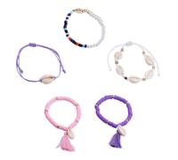 FRCOLOR 1Set Bohemian Style Bracelet for Women Handmade Cowrie Shell Wristbands Unique Fashionable Jewelry for Parties Travel and Everyday Wear Beautiful for Diverse Outfits