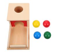 FRCOLOR 1Set Educational Wooden Box Plaything for Montessori Cognition with Balls for Color Sorting and Sensory Play for Parent Interaction and Giving