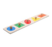FRCOLOR 1Set Geometric Shape Sorting Puzzle for Educational Wooden Peg Color Recognition and Hand Eye Coordination Development for Early Childhood Learning Activities