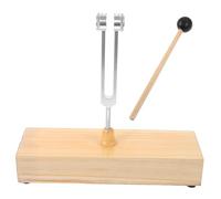 FRCOLOR 1Set Healing Tuning Fork with Wooden Voice Box Percussion Mallet Tuning Fork for Meditation Balance Exercises and Stress Relief Durable Aluminum Alloy