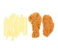 FRCOLOR 1Set PVC Simulation Food Model Fake Chicken Wings Legs Realistic French Fries Decor for Teaching Tools Photo Props Difficult to Distinguish From Real