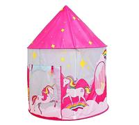 FRCOLOR 1Set Unicorn Pattern Tent Breathable Indoor Playhouse for Home Chic Design for Boys Easy to Clean Material Fun Game House Pink
