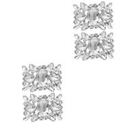 FRCOLOR 2 Pairs Elegant Rhinestone Shoe Clips for Pumps and Heels Decorative Buckles for Bridal and Special Occasions Effortless Attachment and Removal Glamorous Accessories