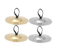 FRCOLOR 2 Pairs Finger Cymbals for Belly Dance Lightweight Percussion Hand Cymbals with Dynamic Crisp Sound Travel Friendly Musical Instrument Accessory for Dance Performances and Practice