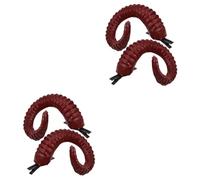 FRCOLOR 2 Pairs Halloween Devil Comes Devil Horn Clips Set for Girls Unique Sheep Horn Hair Clips for Cosplay and Hair Barrettes