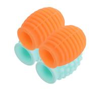 FRCOLOR 2 Pairs Silicone Drumstick Mute Tips Fit Drum Practice Dampeners Protective Caps for Drumsticks Quiet Percussion Training Tool for Home Studio and Lessons