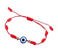 FRCOLOR 2 pcs Adjustable Woven Evil Eye Bracelet Red Handmade Unisex Wristband Lightweight Fashion Accessory for Women and Men Daily Party Festival