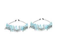 FRCOLOR 2 Pcs Bridal Headband Crystal Decor for Women Elegant Hair Band Perfect for Wedding Party Adult Women Headwear