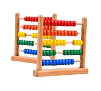 FRCOLOR 2 Pcs Wooden Beech Abacus for Preschool Math Education Bead Counter Counting for Enhances Hand Eye Coordination and Early Calculation Skills Safe Traditional Learning Tool