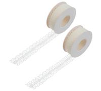 FRCOLOR 2 Rolls Dressmakers Lace Trim Embroidered Lace Fabric Trim Ribbon Elegant Beige Decorative Easy to Handle for Wrapping Dress Embellishment Valentine's Day Christmas Crafts