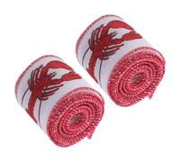 FRCOLOR 2 Rolls Inch Lobster Pattern Wired Edge Ribbon for Crafting and Gift Wrapping, Polyester and Iron Material with Flexible Shape Retention and Easy Molding, for Summer Celebrations