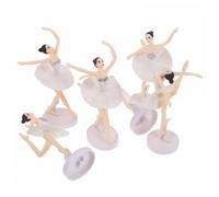 FRCOLOR 2 Sets Ballet Girl Figurines Cake Topper Graceful Ballerina Ornaments for Dollhouse Decor Princess Themed Birthday Shower Wedding Decorations