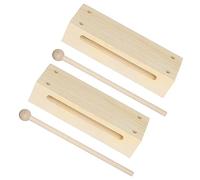 FRCOLOR 2 Sets Beech Wood Percussion Instrument with Mallets Wooden for Music Education and Performance Versatile Musical Instruments for Classroom and Stage Use