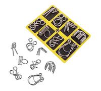 FRCOLOR 2 Sets Brain Teaser Ring Puzzle Challenging Intelligence Buckle Disentanglement Puzzle Game for Adults and Unique Chinese Culture Inspired Gift
