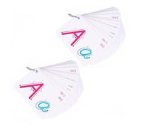 FRCOLOR 2 Sets Colorful Double-sided Letter English Cards Educational Spelling Flashcards for Portable Vocabulary Learning