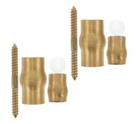 FRCOLOR 2 Sets Elderly Crutch Joint Walking Cane Repair Parts Brass Anti-Slip Enhanced Stability Accessories for Daily Indoor and Outdoor Walking Seniors Mobility Aids Replacement