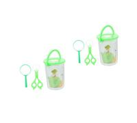 FRCOLOR 2 Sets Insect Observation Barrel Transparent Collector Box for Outdoor Bug Catching Educational Exploration for Biological Study and Nature Observation