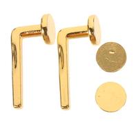 FRCOLOR 2 Sets Miniature Doll House Knobs Gold Door Handle DIY Accessories for Dollhouse Decoration for Modern and Traditional Styles