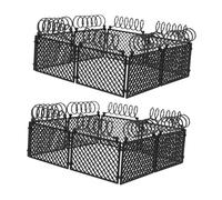FRCOLOR 2 Sets Miniature Plastic Fence for Dollhouse DIY Micro Landscape Accessories Black of Detachable Prison Scene Walls Versatile Garden Decoration for Model Building and Fairy Garden