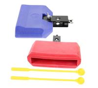 FRCOLOR 2 Sets Precision Drum Accessories Jam Block Lightweight Portable Cowbell for Easy Installation Finger Castanets Beginner Drum Set Mounting Bracket Drumsticks Practice Tip