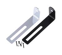 FRCOLOR 2 Sets Universal L Shaped Pickguard Bracket for Electric Guitar with Alloy Material and Scratch Plate Support Compatible with Lp Style in Silver and Black