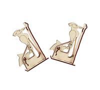 FRCOLOR 2 Sets Wooden Puzzle Woodpecker Model Educational Craft Assembly Safe Smooth Surface DIY Jigsaw Enhancing Hand-eye Coordination and Spatial Reasoning