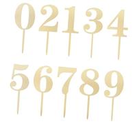 FRCOLOR 20 Pcs Acrylic Number Cake Toppers for Birthday Celebrations Sturdy Cake Decorations Elegant Design for Various Occasions for Baking Shops and Home Use