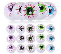 FRCOLOR 20 Pcs Halloween Eyeballs Bouncing Plastic Eyeball Beads Spooky Party Props Decoration for Home and Photo Shoot