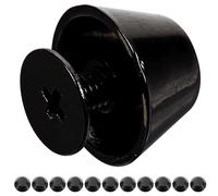 FRCOLOR 20 Pcs Zinc Alloy Screw-back Feet Handbag Nail Head Studs 12mm Gunmetal Purse Making Rivets DIY Leather Bag Craft Accessories