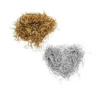 FRCOLOR 200g Box Filled Glitter Paper Shredded Metallic Grass Tissue for Crinkle Cut Crafts Shiny Paper Filler for Graduation Party and Basket Stuffing Gold and Silver Colors