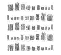 FRCOLOR 200pcs 304 Stainless Steel M3-m8 Socket Headless Grub Screw Set Flat End Metric Thread Fastening Screws Assortment for Industrial and Mechanical Use