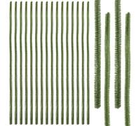 FRCOLOR 200Pcs DIY Plush Twisted Rods Chenille Stems Bulk Craft Cleaners for Arts Crafts Handmade Wire Sticks Supplies in Military Green