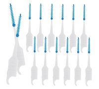 FRCOLOR 200Pcs Interdental Brushes Dual Head Soft Silicone Oral Care Tools for Teeth Cleaning Portable Floss Picks for Family and Travel Use